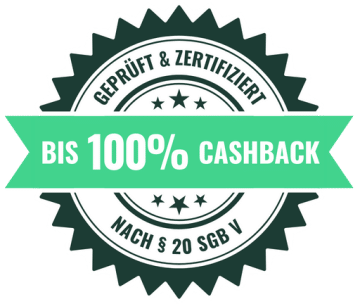 Upfit Zertifikat - Krankenkassenerstattung bis 100% nach § 20 SGB V (mit Rand)