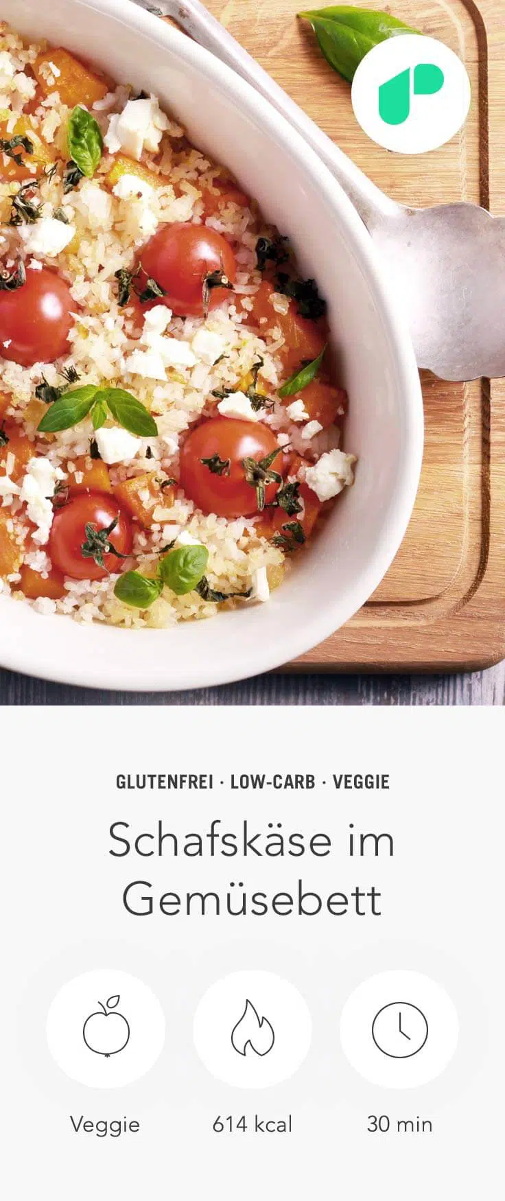 Schafskäse im Gemüsebett