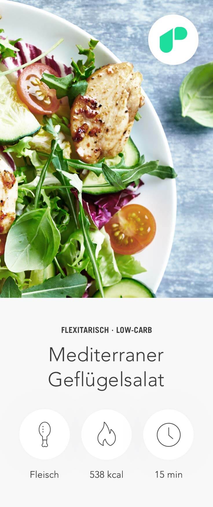 Mediterraner Geflügelsalat