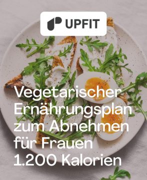 Kostenloser vegetarischer Ernährungsplan zum Abnehmen für Frauen (ca. 1200 Kalorien)