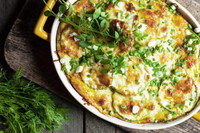 Zucchiniauflauf mit Hähnchen