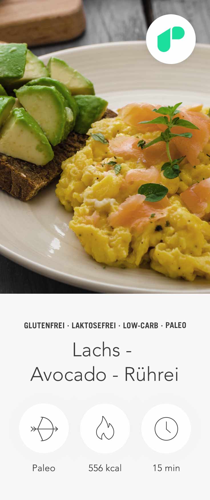 Upfit Lachs Avocado Rührei Upfit Lachs Avocado Rührei