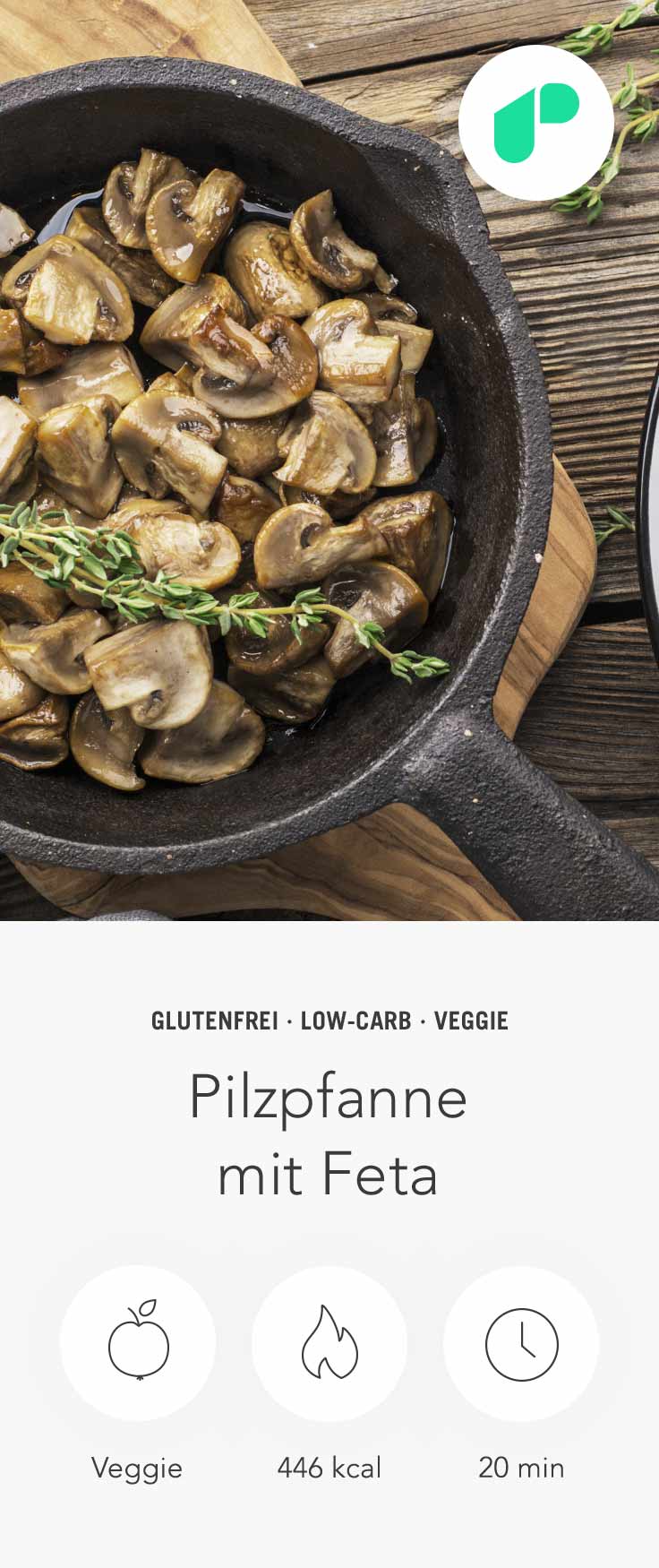 Pilzpfanne mit Feta Rezept – Upfit