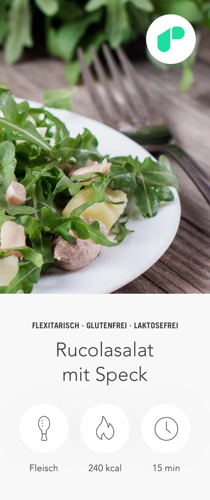 Upfit Rucolasalat mit Speck Upfit Rucolasalat mit Speck