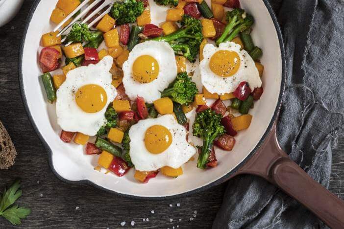 Upfit Spiegelei mit Brokkoli und Paprika Rezept