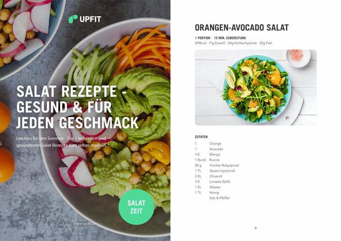 Orangen Avocado Mango Salat Upfit