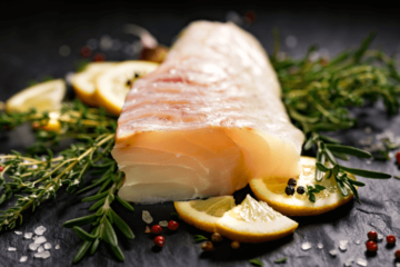 Fish fillet with an almond crust for slimming