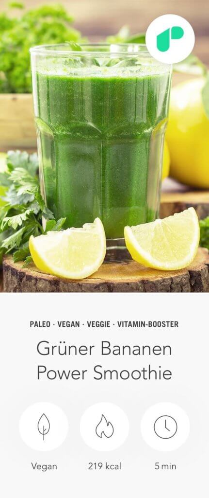 Grüner Bananen-Smoothie Rezept - vegan
