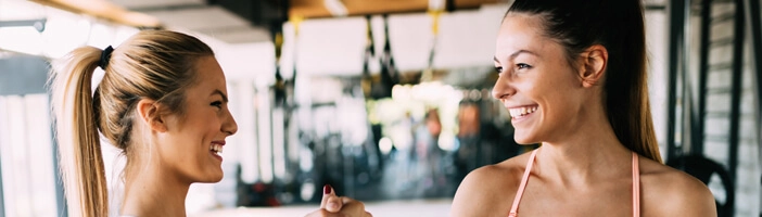 two women working out