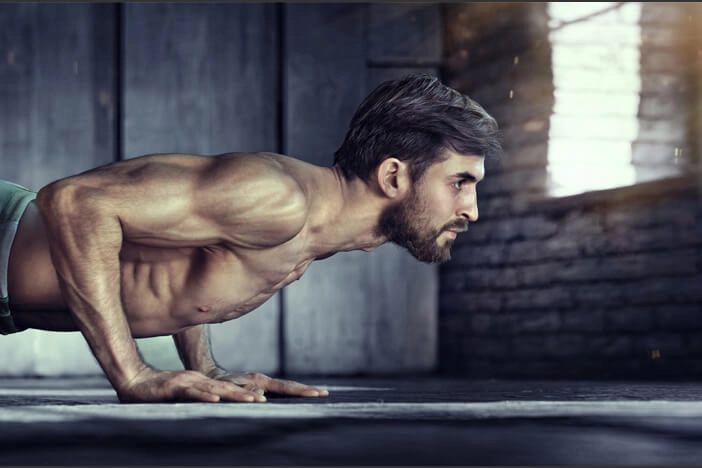 Push-ups to train upper body