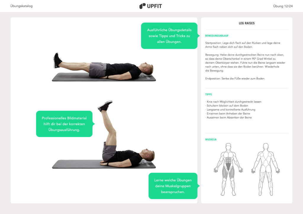 Upfit Ganzkörper Trainingsplan zum Abnehmen (3 Monate)