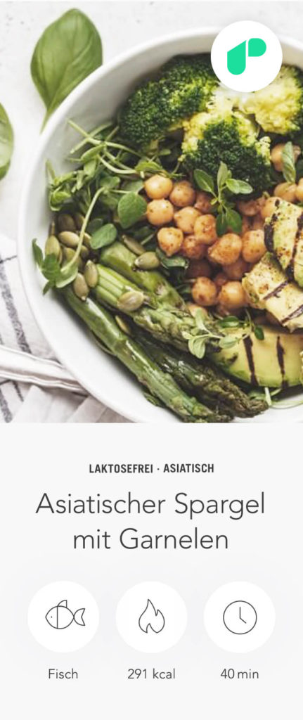 Asiatischer Spargel mit Garnelen