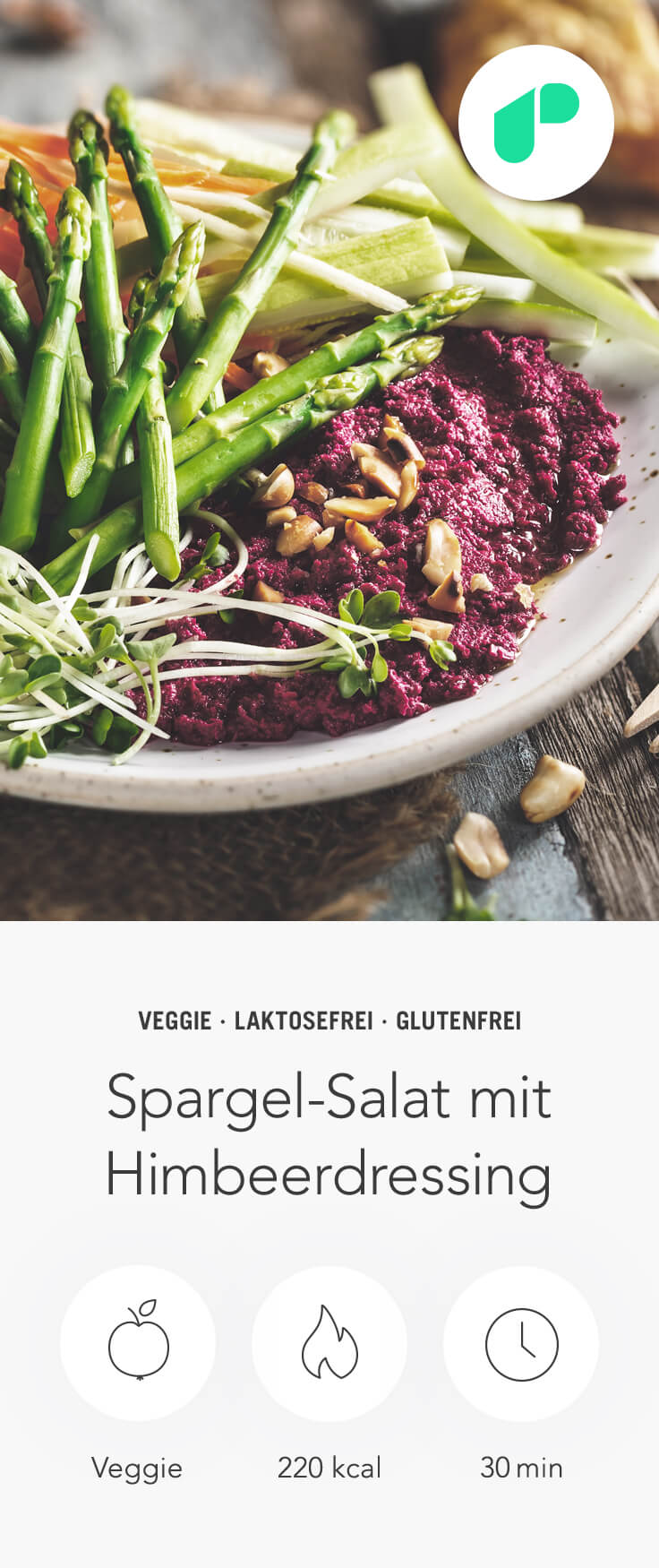 Spargelsalat mit Himbeerdressing