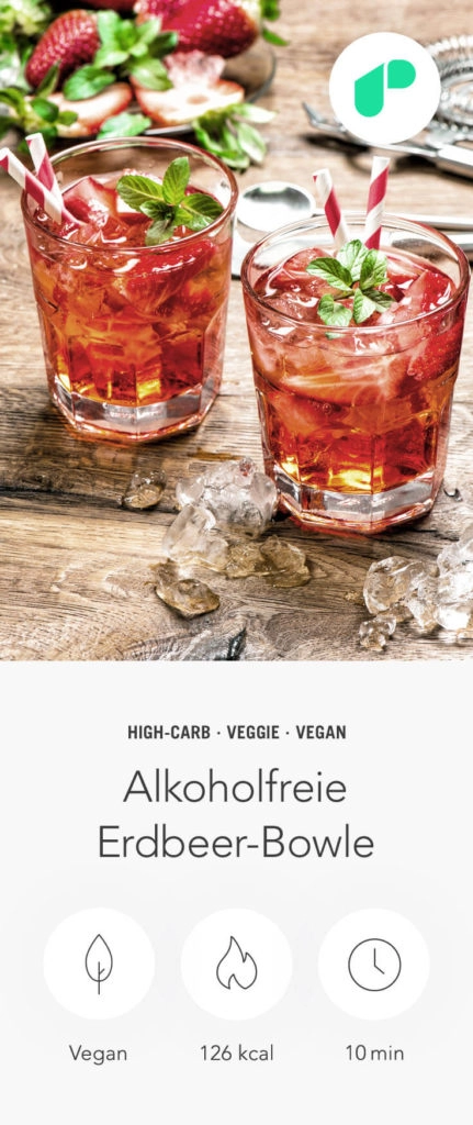 Alkoholfreie Erdbeer Bowle