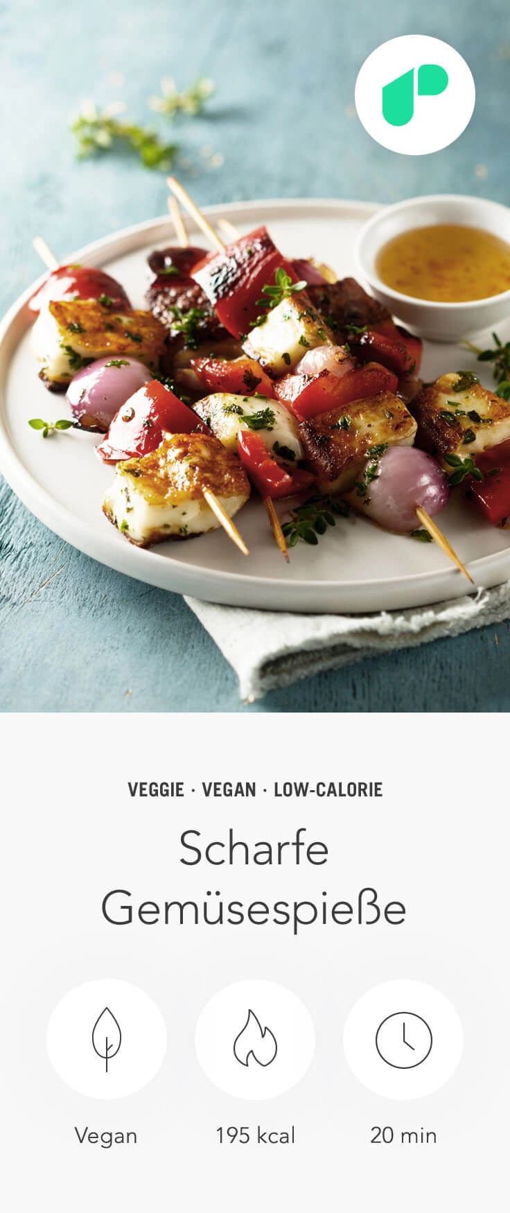 Scharfe Gemüsespieße