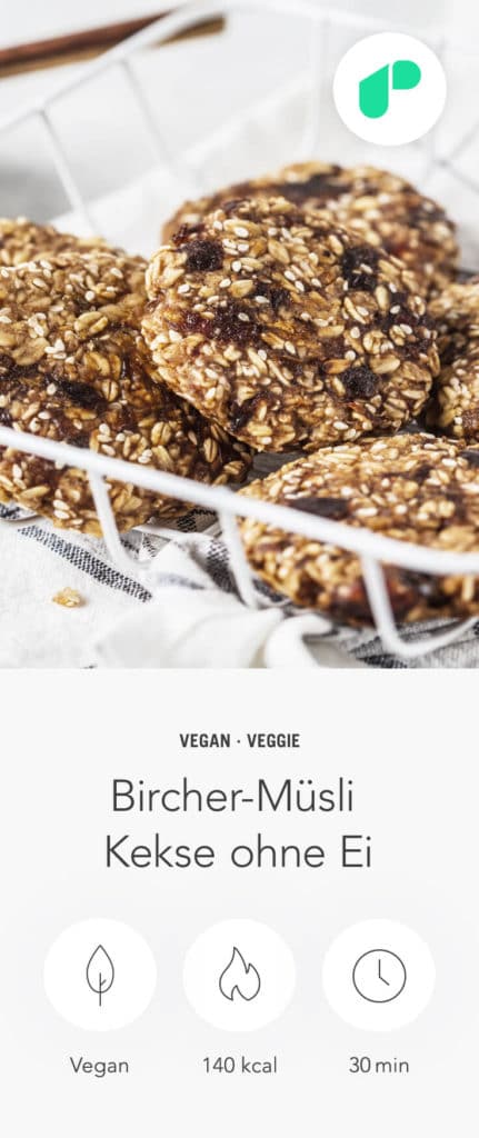 Bircher Müsli-Kekse ohne Ei - Rezept Bircher Müsli-Kekse ohne Ei - Rezept
