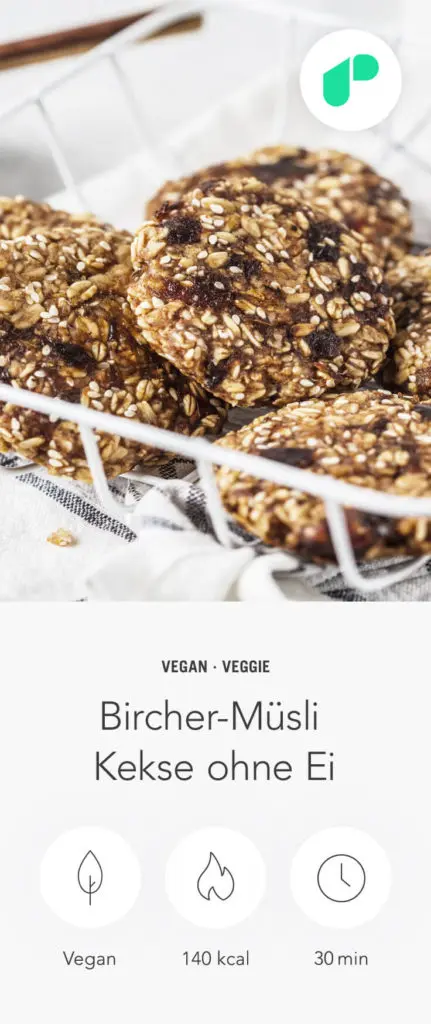 Bircher Müsli-Kekse ohne Ei - Rezept