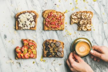 Natürliche Appetitzügler Snacks und Kaffee