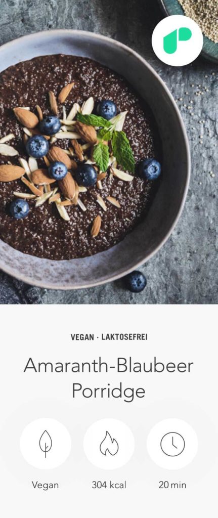 Amaranth Blaubeer Porridge