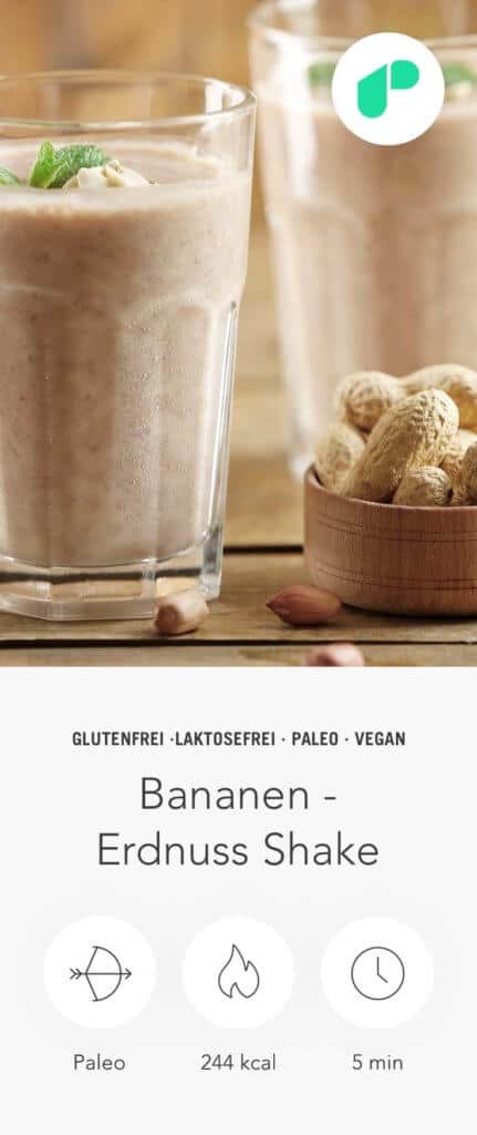 Bananen-Erdnuss-Shake Paleo Bananen-Erdnuss-Shake Paleo