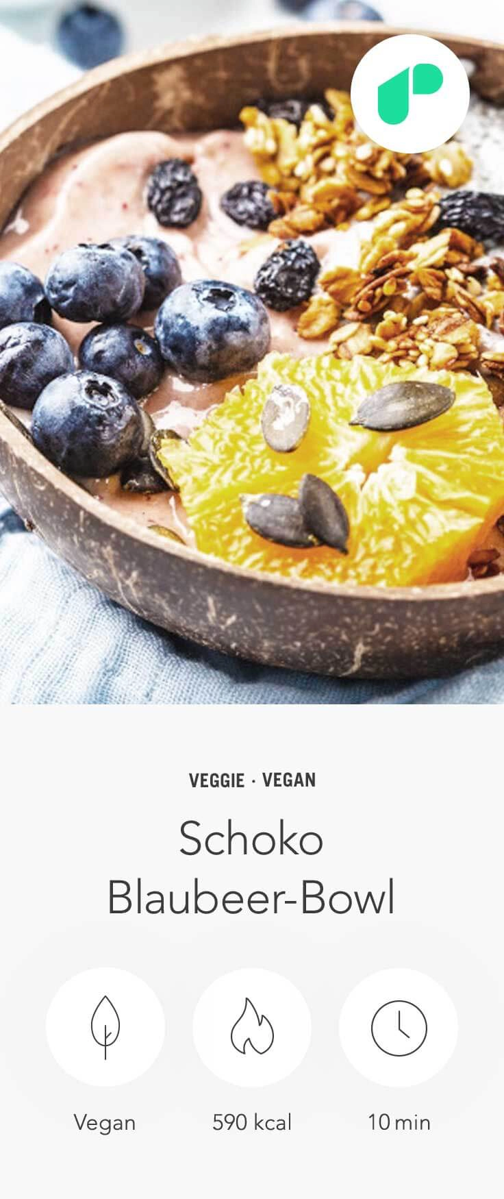 upfit Rezept Schoko-Blaubeer-Bowl