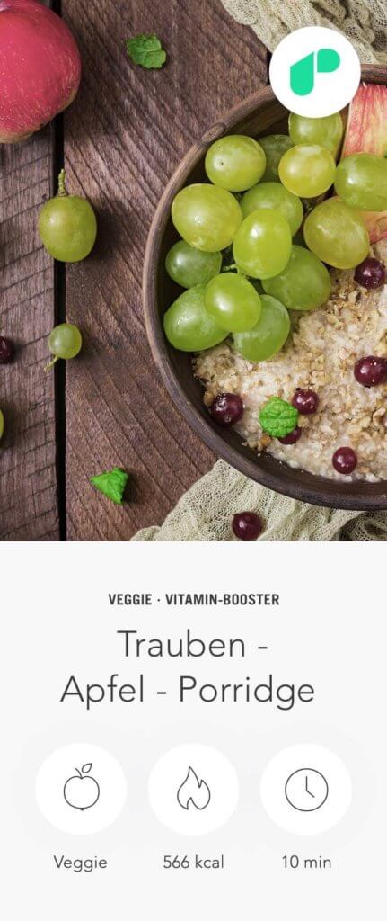 Trauben-Apfel-Porridge - Rezept