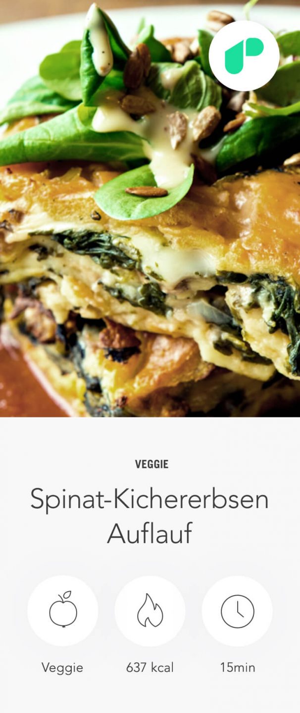 Spinat-Kichererbsen Auflauf