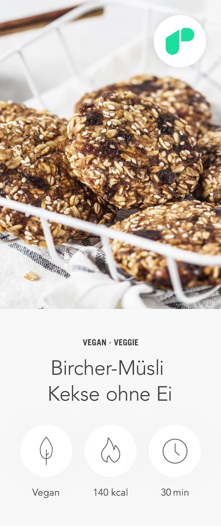 Bircher Müsli Kekse ohne Ei