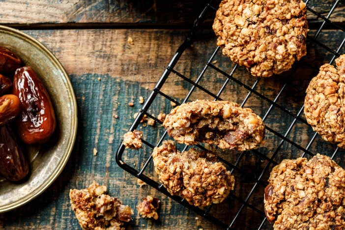 Vegane Hafer Dattel Kekse Vegane Hafer Dattel Kekse