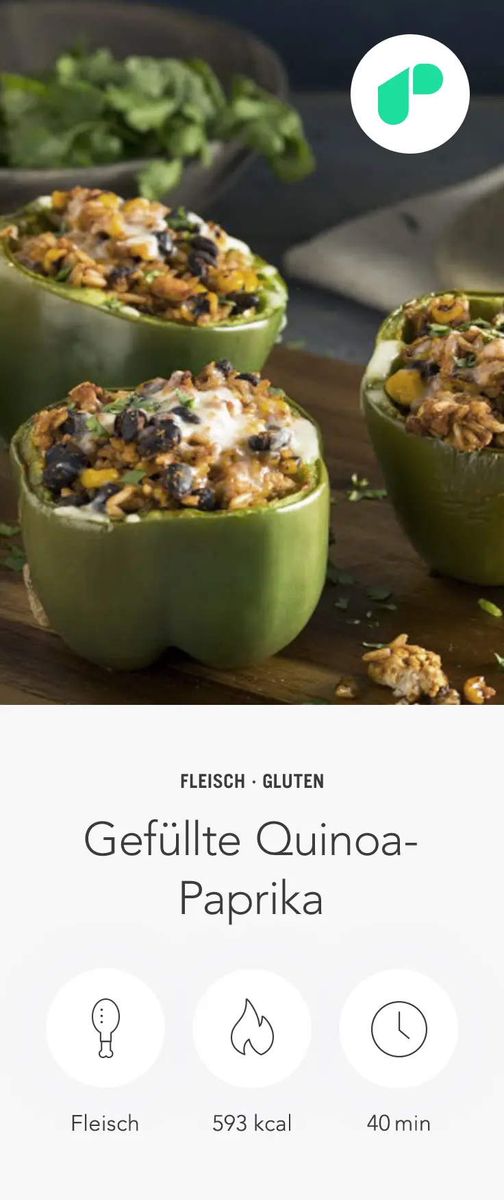 mit Quinoa gefüllte Paprika mit Quinoa gefüllte Paprika