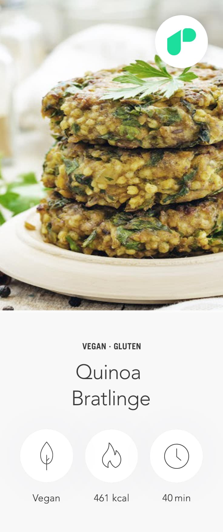 Quinoa Bratlinge Quinoa Bratlinge