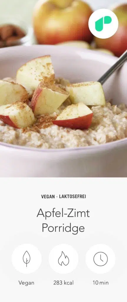 Apfel-Zimt-Porridge
