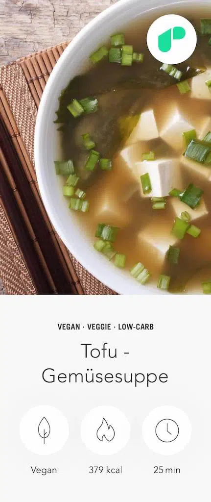 Soja Gemüsesuppe mit Tofu