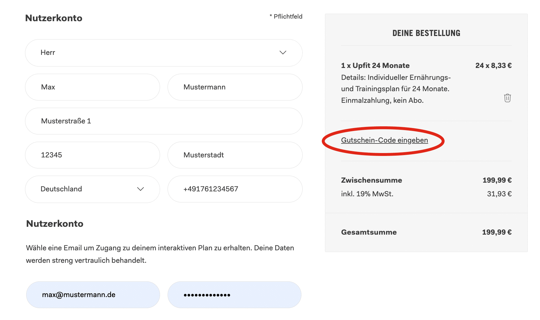 Gutscheincode einlösen Gutscheincode einlösen
